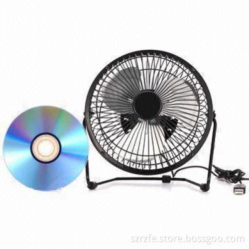USB Fan with Aluminum Blades, 2,100rpm Speed and DC Brushless Motor